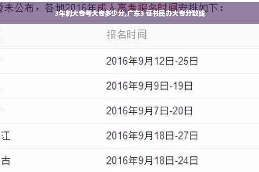 3年制大专考大专多少分,广东3 证书民办大专分数线