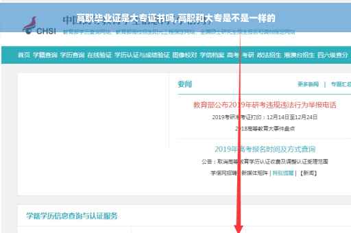 高职毕业证是大专证书吗,高职和大专是不是一样的