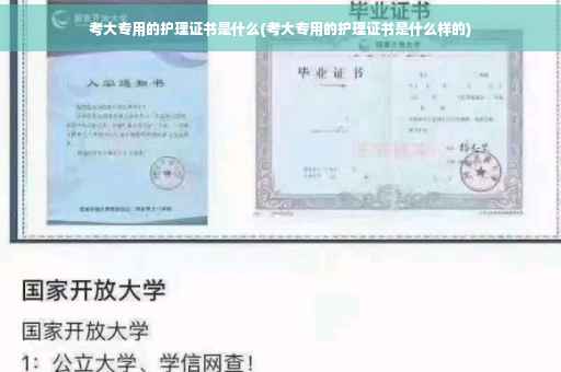 考大专用的护理证书是什么(考大专用的护理证书是什么样的)