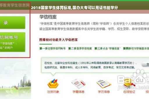 2018国家学生体育标准,国办大专可以用证书抵学分