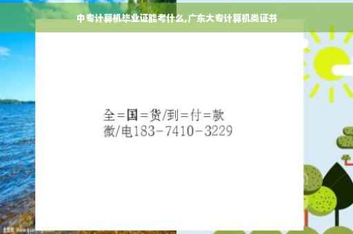 中专计算机毕业证能考什么,广东大专计算机类证书