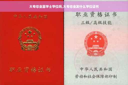 大专毕业算学士学位吗,大专毕业发什么学位证书