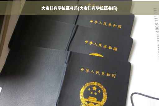 大专科有学位证书吗(大专科有学位证书吗)