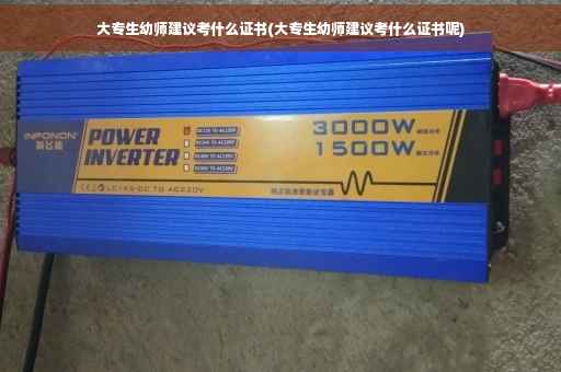 大专生幼师建议考什么证书(大专生幼师建议考什么证书呢)