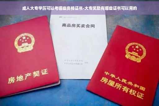 成人大专学历可以考哪些资格证书-大专奖励有哪些证书可以用的