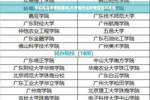 专科生当老师容易吗,大专有什么好考证书吗河南