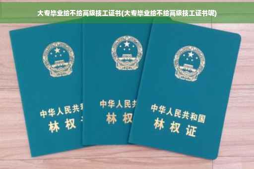 大专毕业给不给高级技工证书(大专毕业给不给高级技工证书呢)