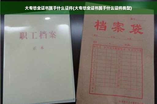 大专毕业证书属于什么证件(大专毕业证书属于什么证件类型)