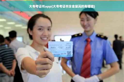 大专考证书app(大专考证书含金量高的有哪些)