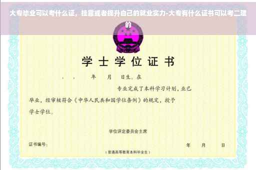 大专毕业可以考什么证，挂靠或者提升自己的就业实力-大专有什么证书可以考二建的