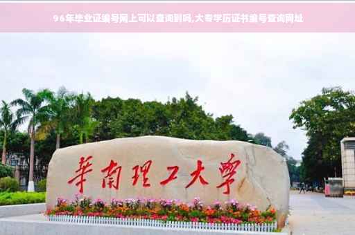 96年毕业证编号网上可以查询到吗,大专学历证书编号查询网址