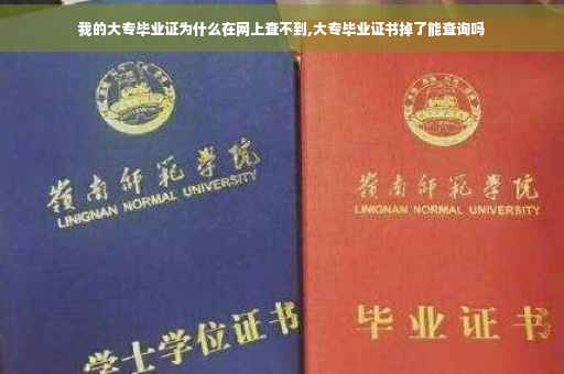 我的大专毕业证为什么在网上查不到,大专毕业证书掉了能查询吗
