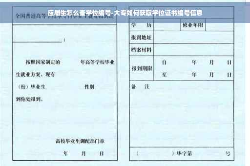 应届生怎么查学位编号-大专如何获取学位证书编号信息