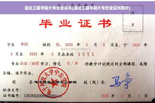 湖北工程学院大专毕业证书(湖北工程学院大专毕业证书图片)
