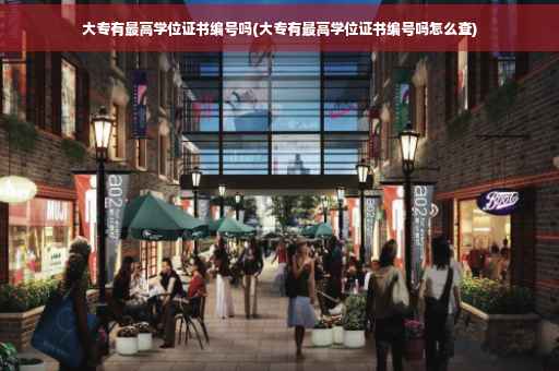大专有最高学位证书编号吗(大专有最高学位证书编号吗怎么查)