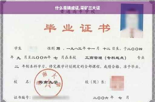 什么是铸成证,采矿三大证