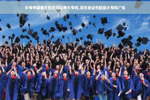 中专学籍查不到还可以考大专吗,没毕业证书能报大专吗广东