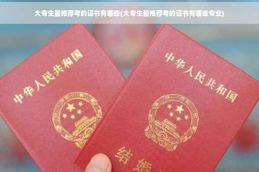 大专生最推荐考的证书有哪些(大专生最推荐考的证书有哪些专业)