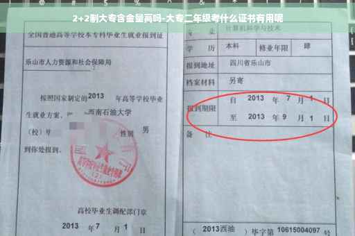 2+2制大专含金量高吗-大专二年级考什么证书有用呢