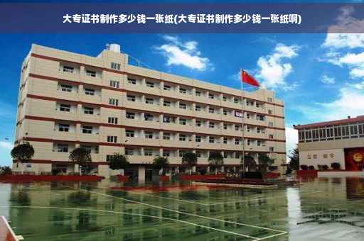 大专证书制作多少钱一张纸(大专证书制作多少钱一张纸啊)
