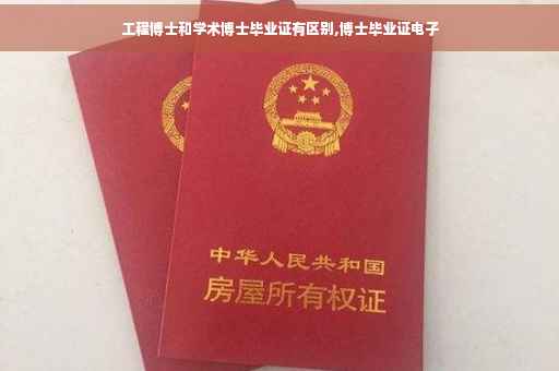 工程博士和学术博士毕业证有区别,博士毕业证电子