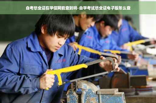 自考毕业证在学信网能查到吗-自学考试毕业证电子版怎么查