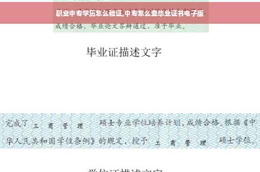 职业中专学历怎么验证,中专怎么查毕业证书电子版