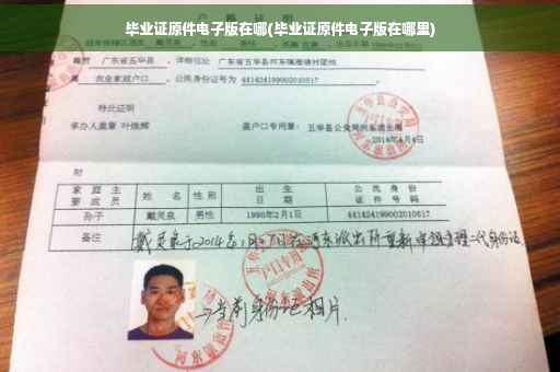 毕业证原件电子版在哪(毕业证原件电子版在哪里)