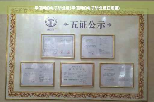 学信网的电子毕业证(学信网的电子毕业证在哪里)