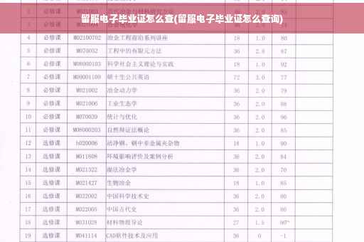 留服电子毕业证怎么查(留服电子毕业证怎么查询)