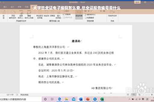 大学毕业证电子编码怎么查,毕业证报告编号是什么
