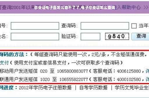 毕业证电子版怎么查不了了,电子毕业证怎么查询