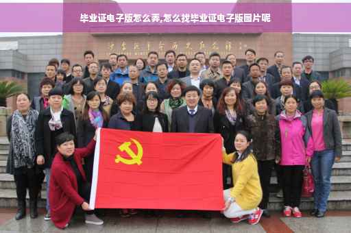 毕业证电子版怎么弄,怎么找毕业证电子版图片呢