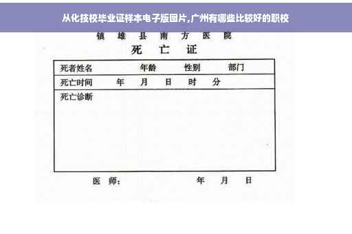 从化技校毕业证样本电子版图片,广州有哪些比较好的职校