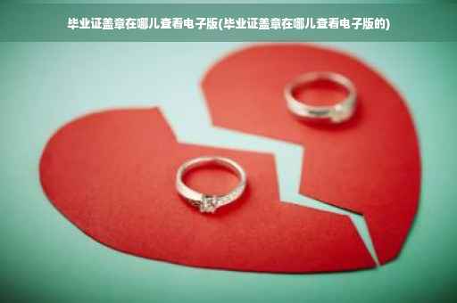 毕业证盖章在哪儿查看电子版(毕业证盖章在哪儿查看电子版的)