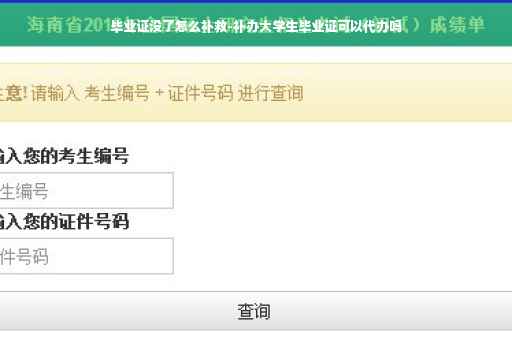 毕业证没了怎么补救-补办大学生毕业证可以代办吗