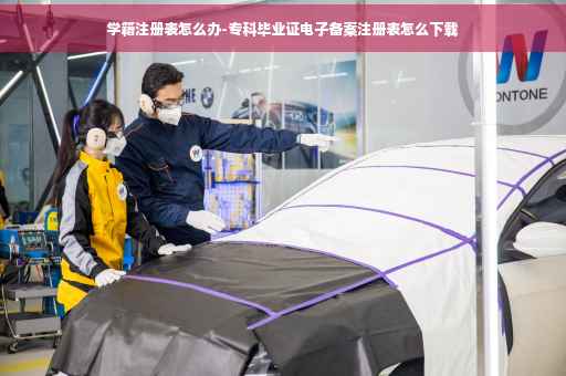 学籍注册表怎么办-专科毕业证电子备案注册表怎么下载