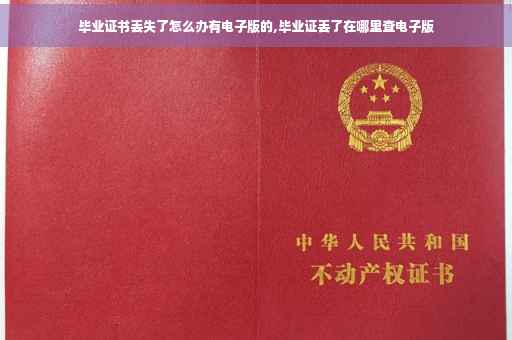 毕业证书丢失了怎么办有电子版的,毕业证丢了在哪里查电子版