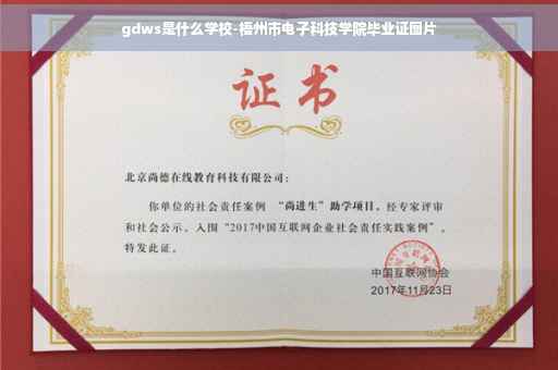 gdws是什么学校-梧州市电子科技学院毕业证图片