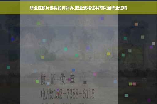 毕业证照片丢失如何补办,职业资格证书可以当毕业证吗
