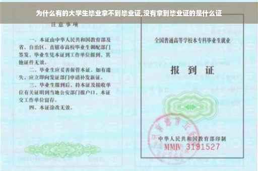 为什么有的大学生毕业拿不到毕业证,没有拿到毕业证的是什么证