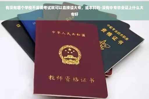 有没有哪个学校不需要考试就可以直接读大专，或本科的-没有中专毕业证上什么大专好