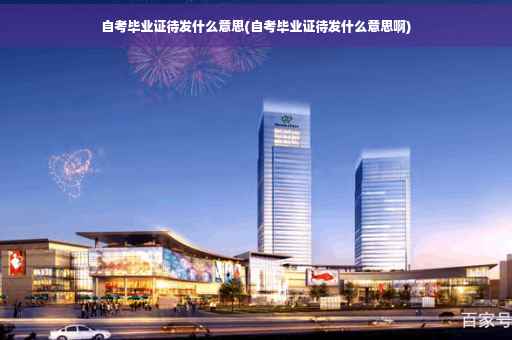 自考毕业证待发什么意思(自考毕业证待发什么意思啊)