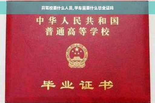 开驾校要什么人员,学车需要什么毕业证吗