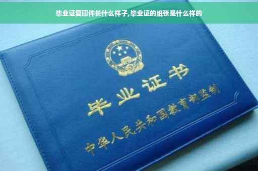毕业证复印件长什么样子,毕业证的纸张是什么样的