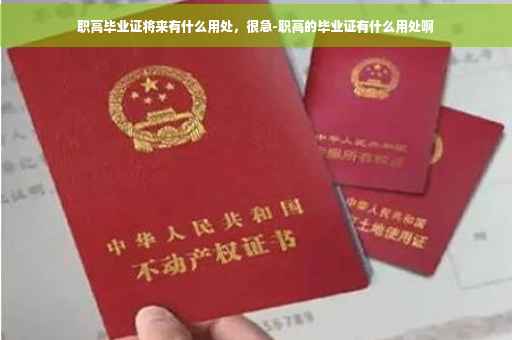 职高毕业证将来有什么用处，很急-职高的毕业证有什么用处啊