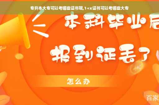 专升本大专可以考哪些证书呢,1+x证书可以考哪些大专