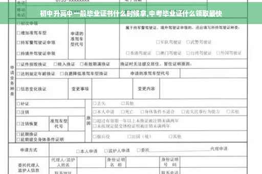 初中升高中一般毕业证书什么时候拿,中考毕业证什么领取最快