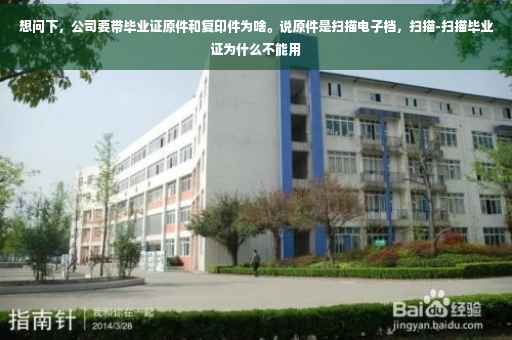 想问下，公司要带毕业证原件和复印件为啥。说原件是扫描电子档，扫描-扫描毕业证为什么不能用