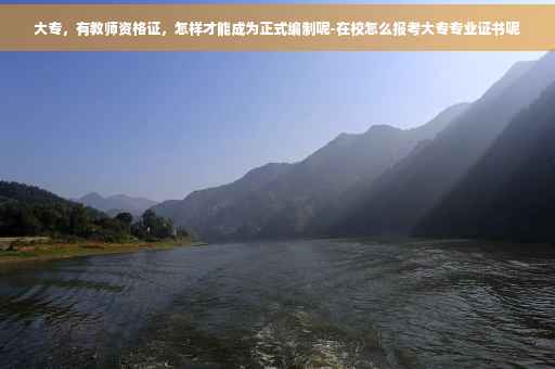 大专，有教师资格证，怎样才能成为正式编制呢-在校怎么报考大专专业证书呢